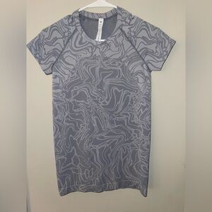 lululemon Swiftly Tech Short-Sleeve Shirt 2.0 in the Marble Mix Rhino Grey/White